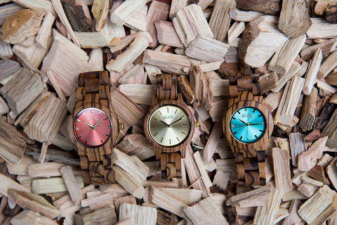 Women's Zebra Wood with Champagne Dial