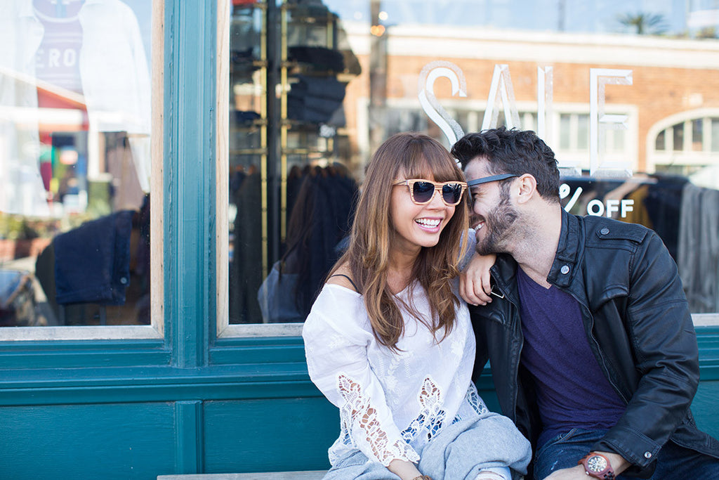 Zebra Style Skateboard Wood with Reflective Blue Gradient Polarized Lenses