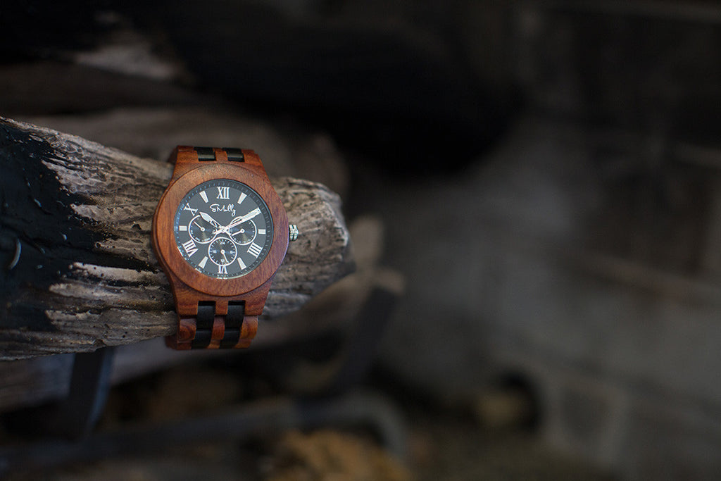 Men's Red Sandalwood and Ebony Chronograph