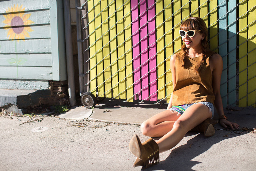 Light Bamboo Wood Cat Eyes with Dark Polarized Lenses