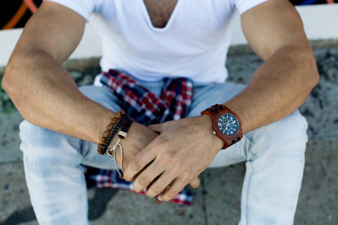 Men's Red Sandalwood and Ebony Chronograph