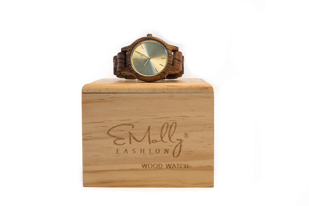 Women's Zebra Wood with Champagne Dial