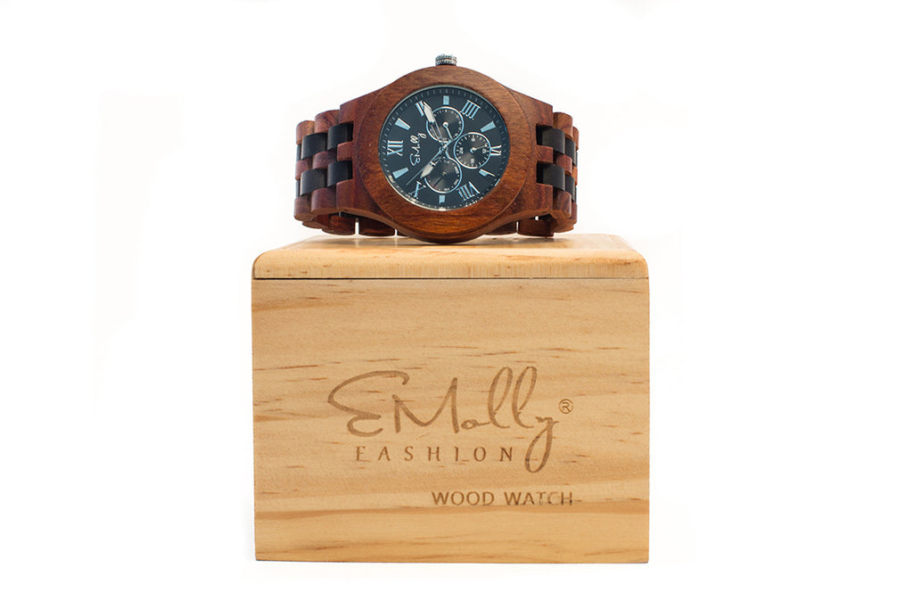 Men's Red Sandalwood and Ebony Chronograph