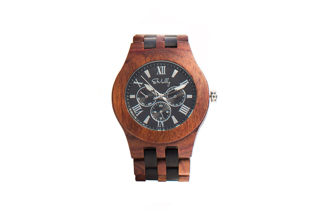 Men's Red Sandalwood and Ebony Chronograph