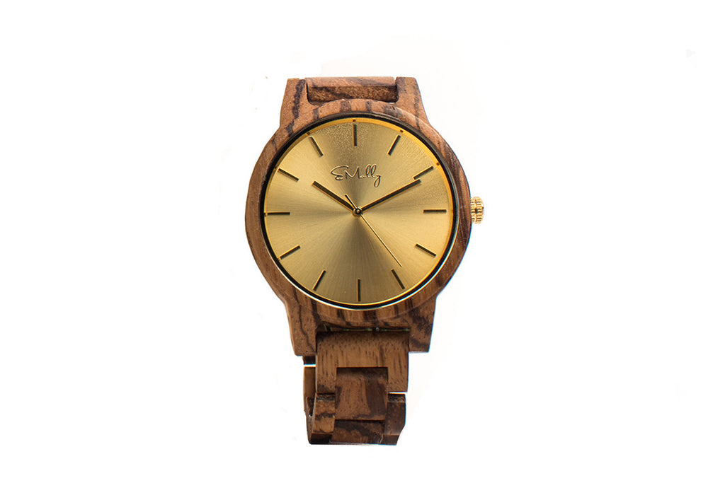Men's Zebra Wood with Champagne Dial